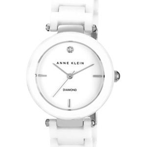 Women's Diamond Accent White Ceramic Watch